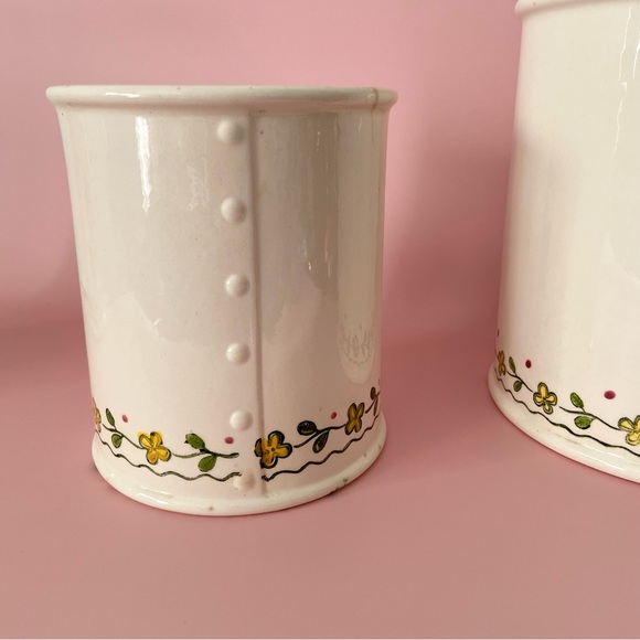 Vintage folklore canister ceramic jar kitchen set home decor poppytrail - Picture 5 of 6